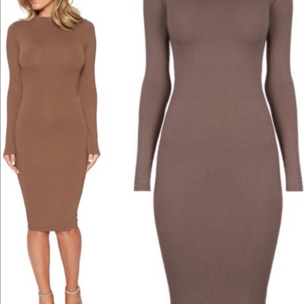Long Naked Wardrobe brown dress